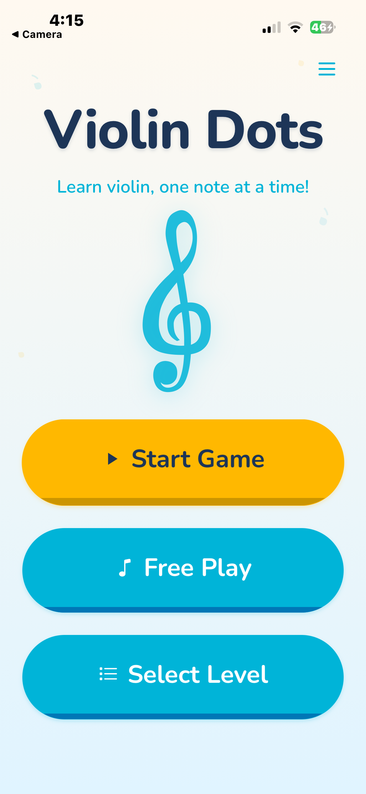 Violin Dots home screen