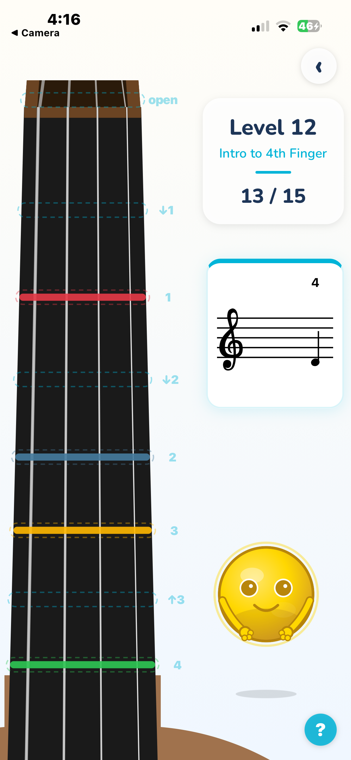 Finger position sensitivity